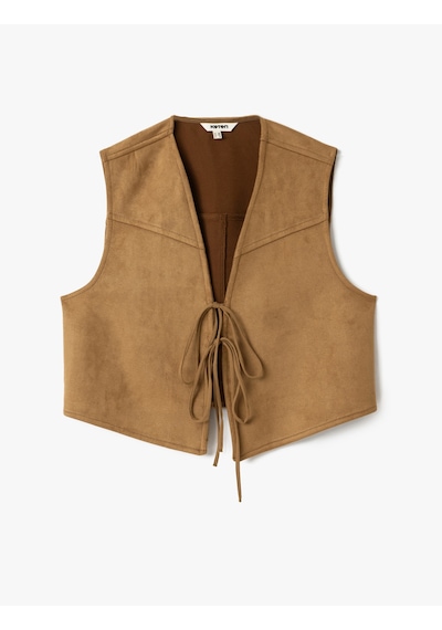 Koton Fiyonk Bağlama Detaylı V Yaka Suni Süet Crop Yelek Açık Kahverengi 5sak20067ew Açık Kahve Açık Kahverengi Koton Fiyonk Bağlama Detaylı V Yaka Suni Süet Crop Yelek Açık Kahverengi 5sak20067ew Açık Kahve Açık Kahverengi