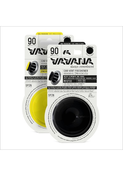 Vavana Spin Araba Klima Kokusu - Profesyonel Otomobil Kokusu / Bpa & Sıvı İçermez / 90 Gün Etkili / 2'li Set Energ