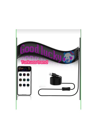 Matrix Led Panel Dijital Ekran Yazı Ve Animasyon Eklenebilen Telefon Kontrollü Yapışkanlı S16128 Led