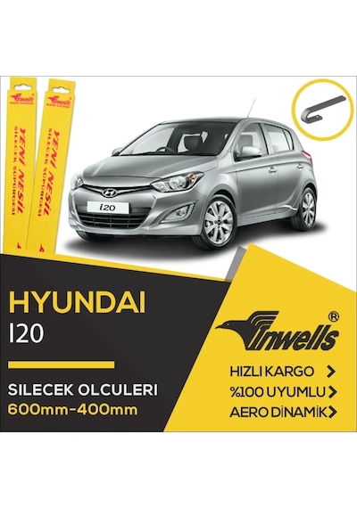 Inwells Hyundai İ20 2008 - 2014 Ön Muz Silecek Takımı