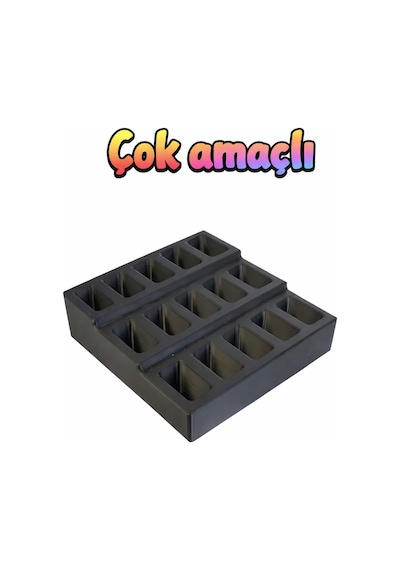 15 Adet Kapasiteli Çok Amaçlı Kalem & Fosforlu Kalem Standı Masaüstü Düzenleyici Organizer L Çok Renkli