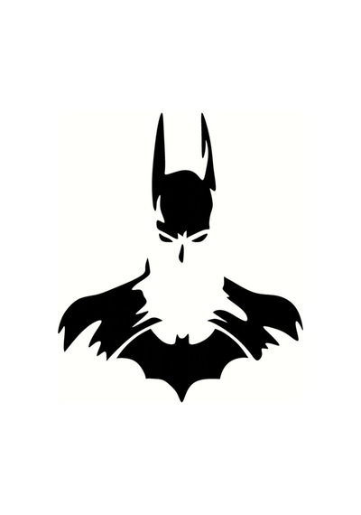 Batman Tasarımlı Oto Sticker Siyah 20 15 Cm
