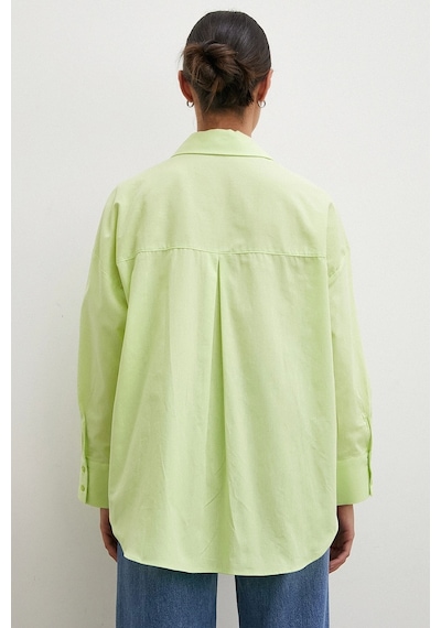 Never More Regular Fit Poplin Gömlek Yeşil