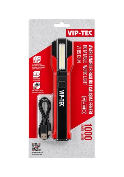 Vıp-tec Şarjlı Ayarlanabilir Başlıklı Led Lamba - Çalışma Feneri 1000 Lümen