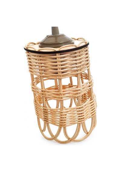 Bambu Bardak Model Sarkıt Avize 16 Cm E27 Duylu Dekoratif Bambu Avize Ahşap