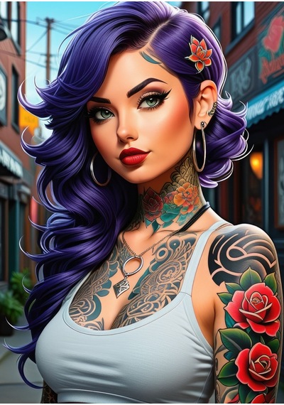 Güzel Kadınlar Tattoo Boyama Kitap Seti 3 Kitap
