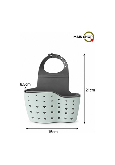 Mainshop 1 Adet Modern Silikon Askılı Mutfak Sepeti, Kayışlı Lavabo Süngerlik, Mutfak Ve Banyo M-1889 Çok Renkli
