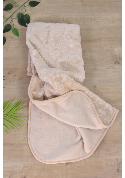 Bulut Yıldız Desenli Peluş Bebek Battaniyesi Yumuşacık, Bebek Hediyesi 100x120 Cm Stl7053 Kahverengi