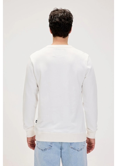 Bad Bear Caen Beyaz Erkek Baskılı Sweatshirt Siyah