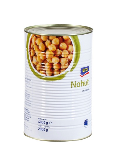 Aro Haşlanmış Nohut 4 Kg Konserve Hazır Yemek Tarı