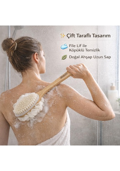Sırt Ve Vücut Temizleme Fırçası Lifli