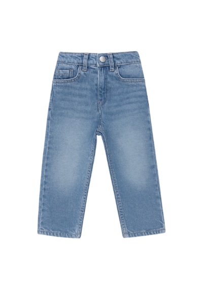Beli Lastikli Rahat Kesim Çocuk Kot Pantolon - Açık Mavi Denim Jean Mavi