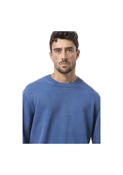 Cipo & Baxx Cp289 Erkek Yuvarlak Yakalı Pamuklu Örme Kazak Indigo
