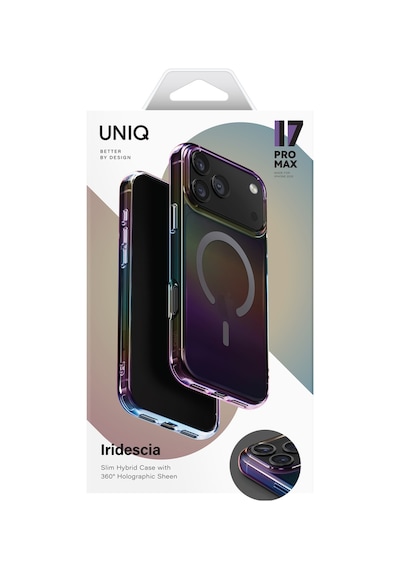 Apple Uyumlu iPhone 17 Pro Max Kapak Holografik Renk Değiştiren Koruyucu Kılıf Magclick Polikarbonat Malzeme Siyah Apple Uyumlu iPhone 17 Pro Max Kapak Holografik Renk Değiştiren Koruyucu Kılıf Magclick Polikarbonat Malzeme Siyah