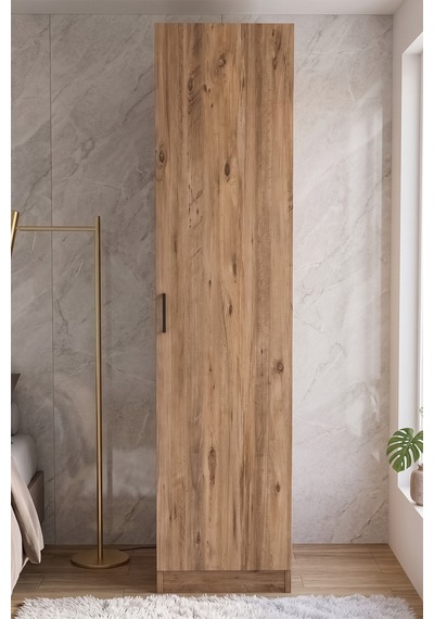 Virella Gardrop Askılı Elbise Dolabı Raflı Elbise Dolabı Çam