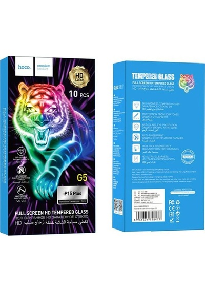 Hoco İphone 15 Plus Full Hd Tempered Kırılmaz Cam Ekran Koruyucu 10 Adet Set- 5775