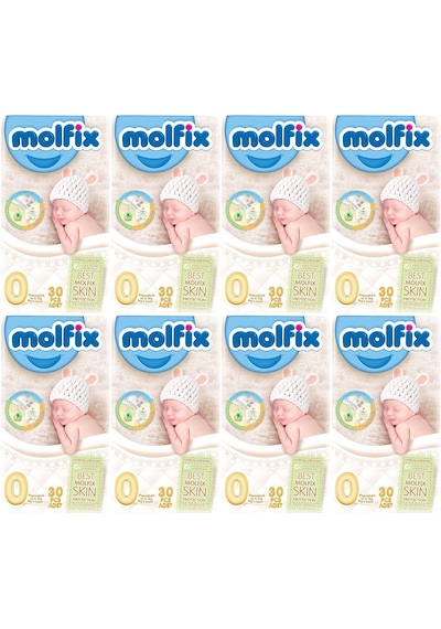 Molfix Bebek Bezi 0 Numara Prematüre Ekonomik 8'li 240 Adet 8'li