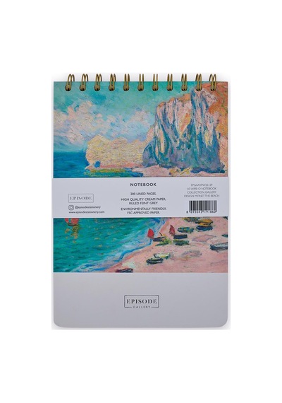 A5 Spiralli Gallery - Monet The Beach Çok Renkli