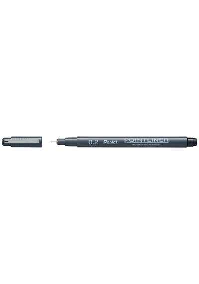 Pentel Pointliner Fiber Uçlu Teknik Çizim Kalemi 0.2mm