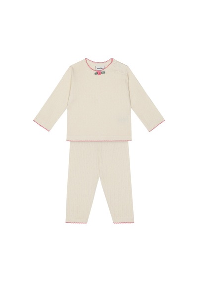 Antebies Organik Gots Sertifikalı Krem Jakar Kumaş, Gül Detaylı, Omuzdan Çıtçıtlı, Uzun Kollu Bebek Tişörtü, Bel Lastikli Tayt Takımı Antebies Organik Gots Sertifikalı Krem Jakar Kumaş, Gül Detaylı, Omuzdan Çıtçıtlı, Uzun Kollu Bebek Tişörtü, Bel Lastikli Tayt Takımı