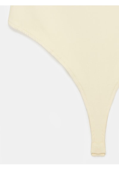 Dilvin 32836 Halter Yaka Bodysuit-açık Sarı