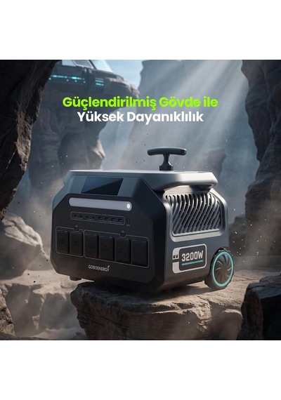 Goboenergy P3200 2048wh Lifepo4 Taşınabilir Güç İstasyonu, 3200w Sürekli 6400w Tepe Güç, 1800w Hızlı Şarj, 10