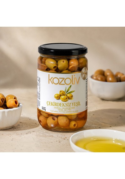Kozoliv Çekirdeksiz Doğal Yeşil Zeytin 300 G