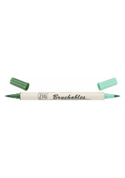 Zig Brushables 2 Renk Tonu Fırça Uçlu Marker Kalem 040 Pure   Green