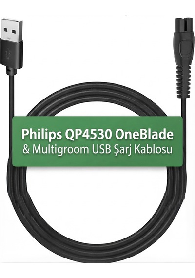 My Polo Tıme Philips Uyumlu Oneblade & Multigroom Usb Şarj Kablosu - Qp1924 Qp2724 Qp2824 Qp4530 Qp4631 Mg5910