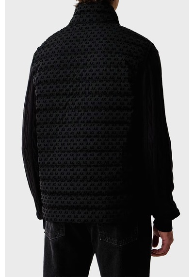 Armani Exchange Logolu Regular Fit Dik Yaka Fermuarlı Yelek Erkek Yelek Xm003511 Af19870 Uc001 Siyah