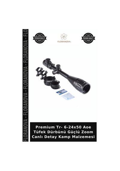 Premium Tr- 6-24x50 Aoe Dürbünü Güçlü Zoom Canlı Detay Kamp Malzemesi