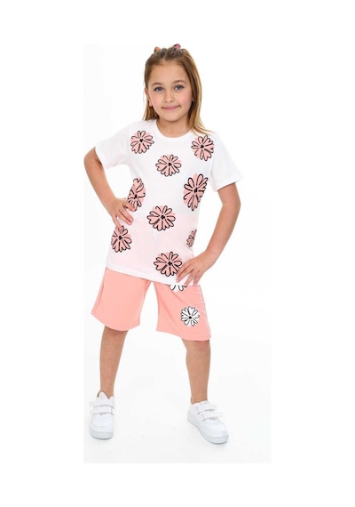 My Kids Wear Şık Şortlu Alt Üst Takım Pudra