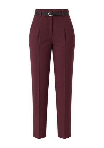 Laluvia Bordo Kemerli Pantolon - 2y3790