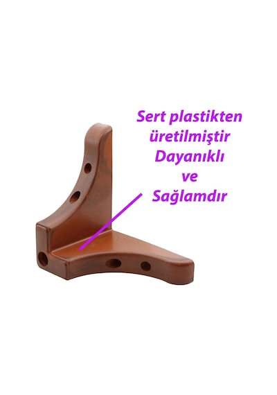 Açelya 10 Cm Ceviz Ahşap Desenli Lüx Mobilya Kanepe Sehpa Ünite Koltuk Ayağı Plastik Baza Ayak