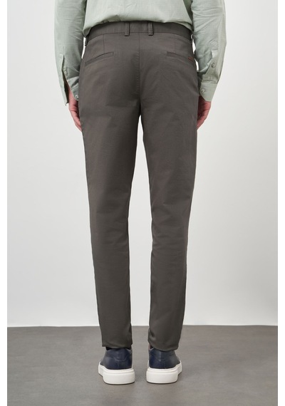 Morven Erkek Haki Pamuk Yan Cep Slim Fit Chino Pantolon 25ks003001710 Haki
