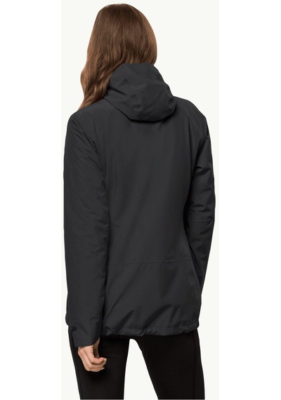 Jack Wolfskin Moonrıse 3In1 Siyah Kapşonlu Kadın Mont