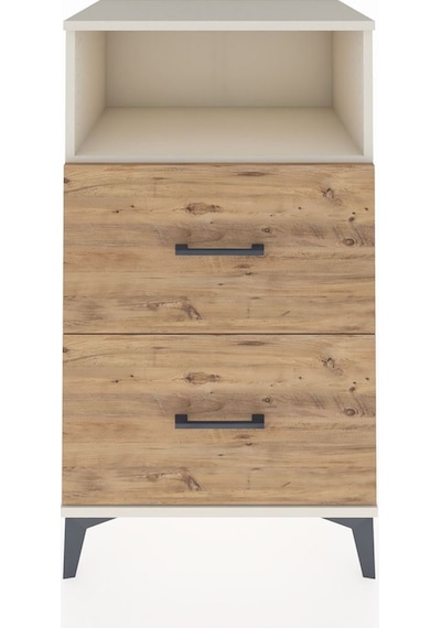 Hyperion Komodin Tek Raflı 2 Çekmeceli 60x44x106 Aytaşı-çam Aytaşı
