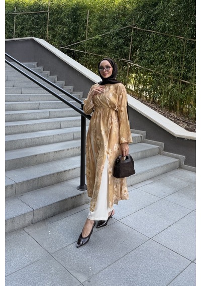 Riella Butik Aura İkili Tesettür Takım Camel