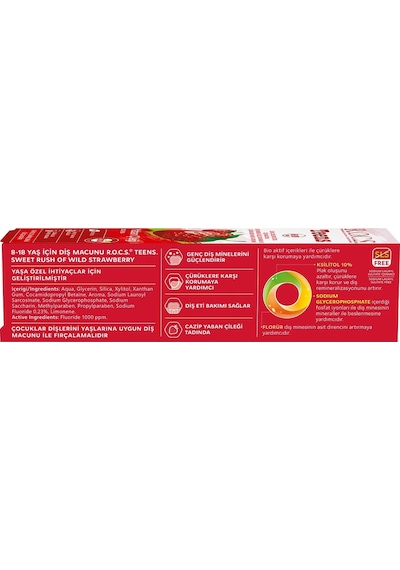 R.o.c.s. Teen Yaban Çileği Diş Macunu 8-18 Yaş 60 Ml Temel Bakım