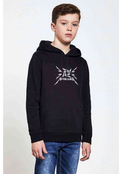 Tshirthane Metallica Beyond Magnetic Logo Baskılı Unisex Çocuk Sweatshirt (528653589) Siyah