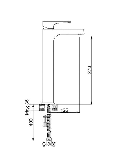 Newarc 941008 Aqua Çanak Tip Lavabo Bataryası Altın