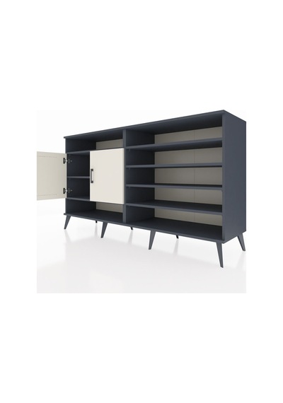 Hyperion Konsol 7 Raflı 2 Kapaklı 176x44x99 Antrasit-aytaşı Antrasit-aytaşı