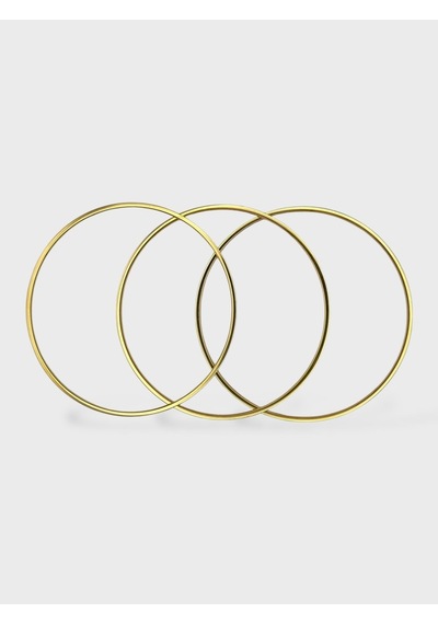 Arnes Jewelry Çelik Ajda Bilezik - 3 Adet Gold