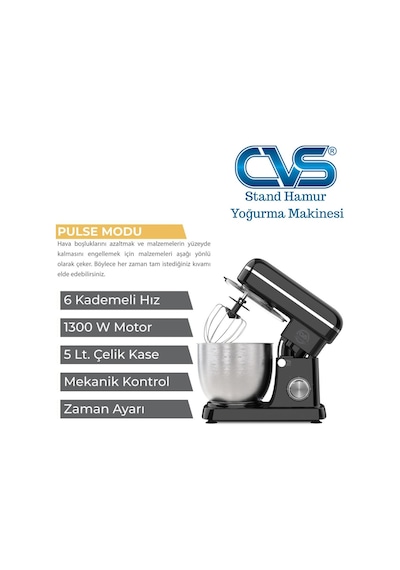 Cvs DN 4658 1300 W Hamur Yoğurma Makinesi