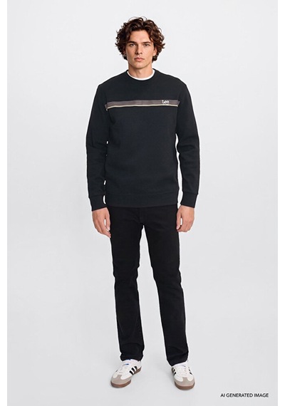 Lee Erkek Regular Fit Logo Detaylı Bisiklet Yaka Sweatshirt Siyah L26 Lee Erkek Regular Fit Logo Detaylı Bisiklet Yaka Sweatshirt Siyah L26