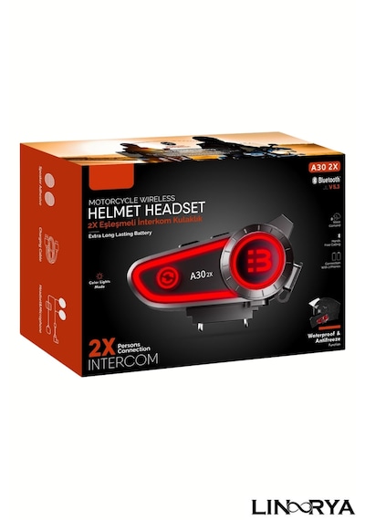 Blıc A30 2x Bluetooth Eşleşmeli Motosiklet Kask Kulaklığı Intercom Kulaklık