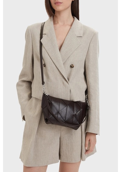 Calvin Klein Logolu Çıkarılabilir Askılı Çanta Lv04f3546gbal Bayan Çanta Lv04f3546g Bal Kahve