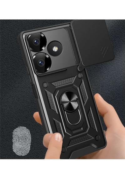 Newface Xiaomi Redmi 13 4g Kılıf Pars Lens Yüzüklü Silikon - Gold Altın