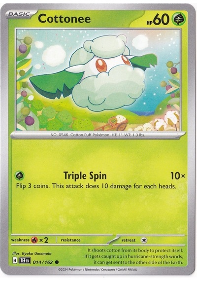 Cottonee 014/162 - Temporal Forces - Pokemon Kartı Mint