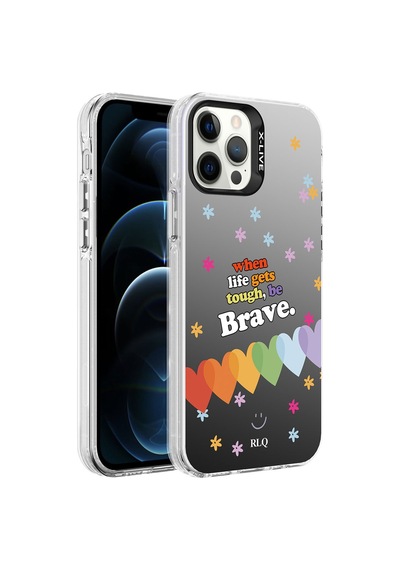 Apple Uyumlu iPhone 12 Pro Desenli Zore Silver Sert Kapak
